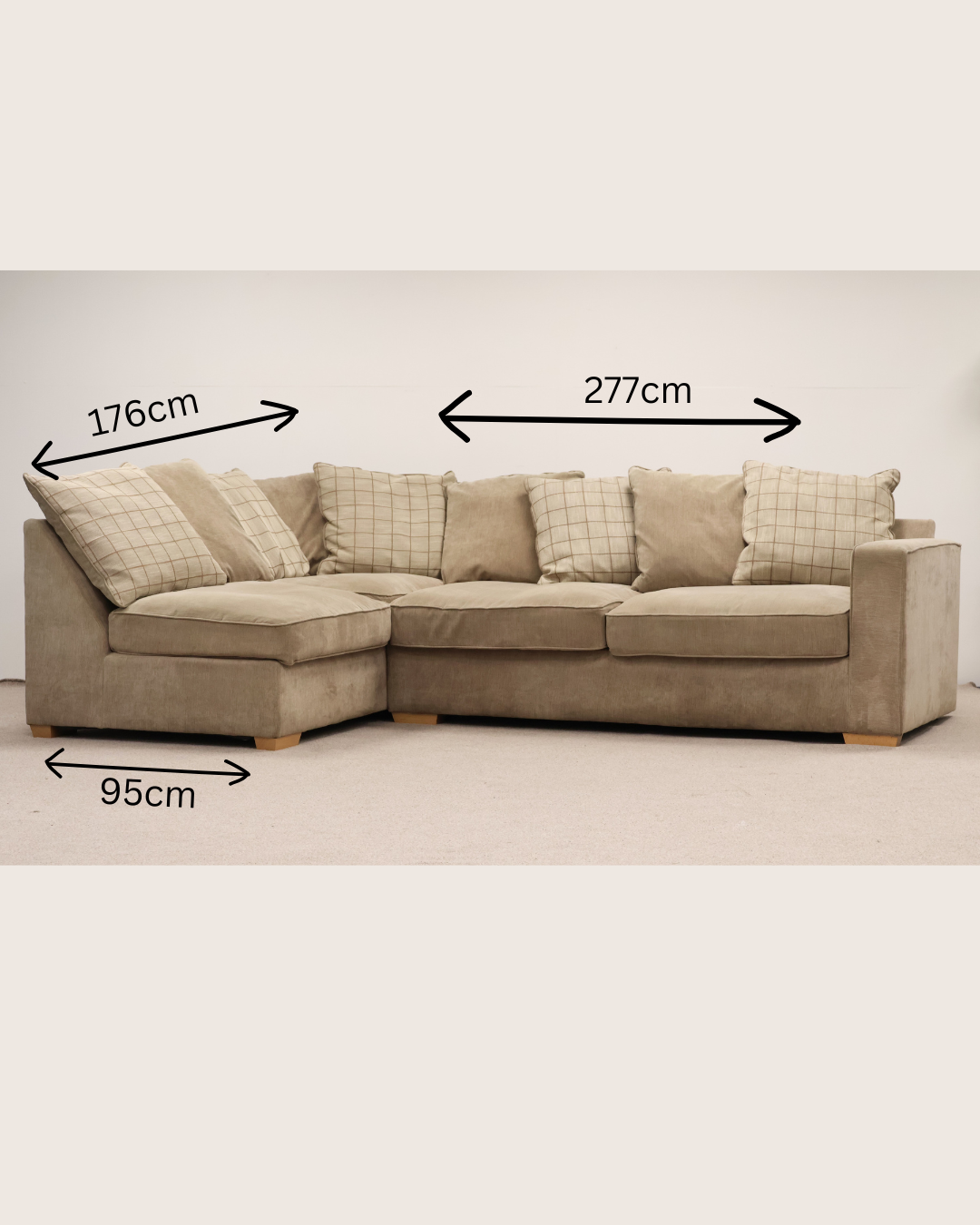Beige Corner Sofa