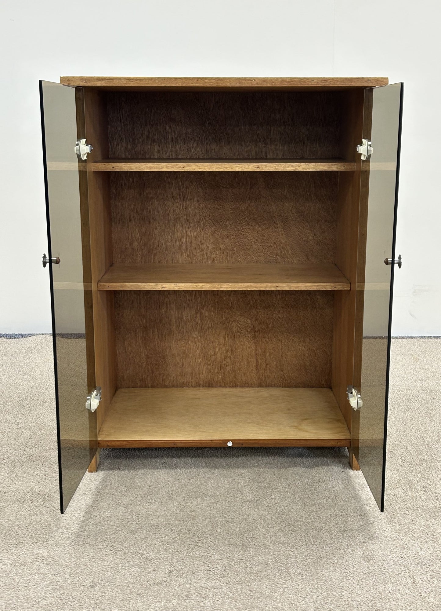Teak Unit W/Glass Doors