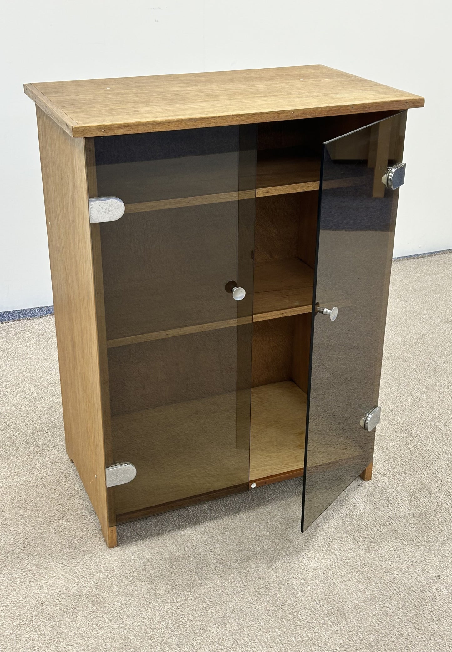 Teak Unit W/Glass Doors