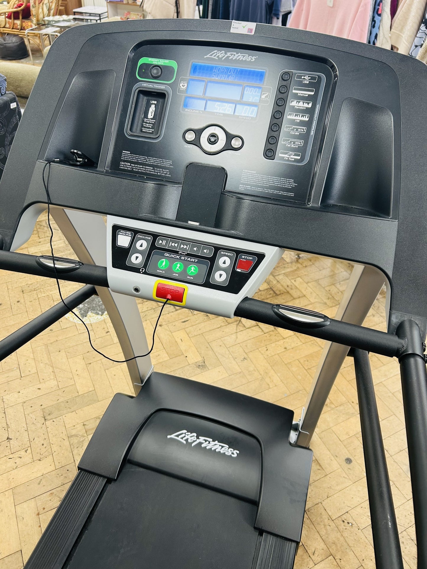 Life Fitness F1 Smart Treadmill – Foldable Home Treadmill with FlexDeck