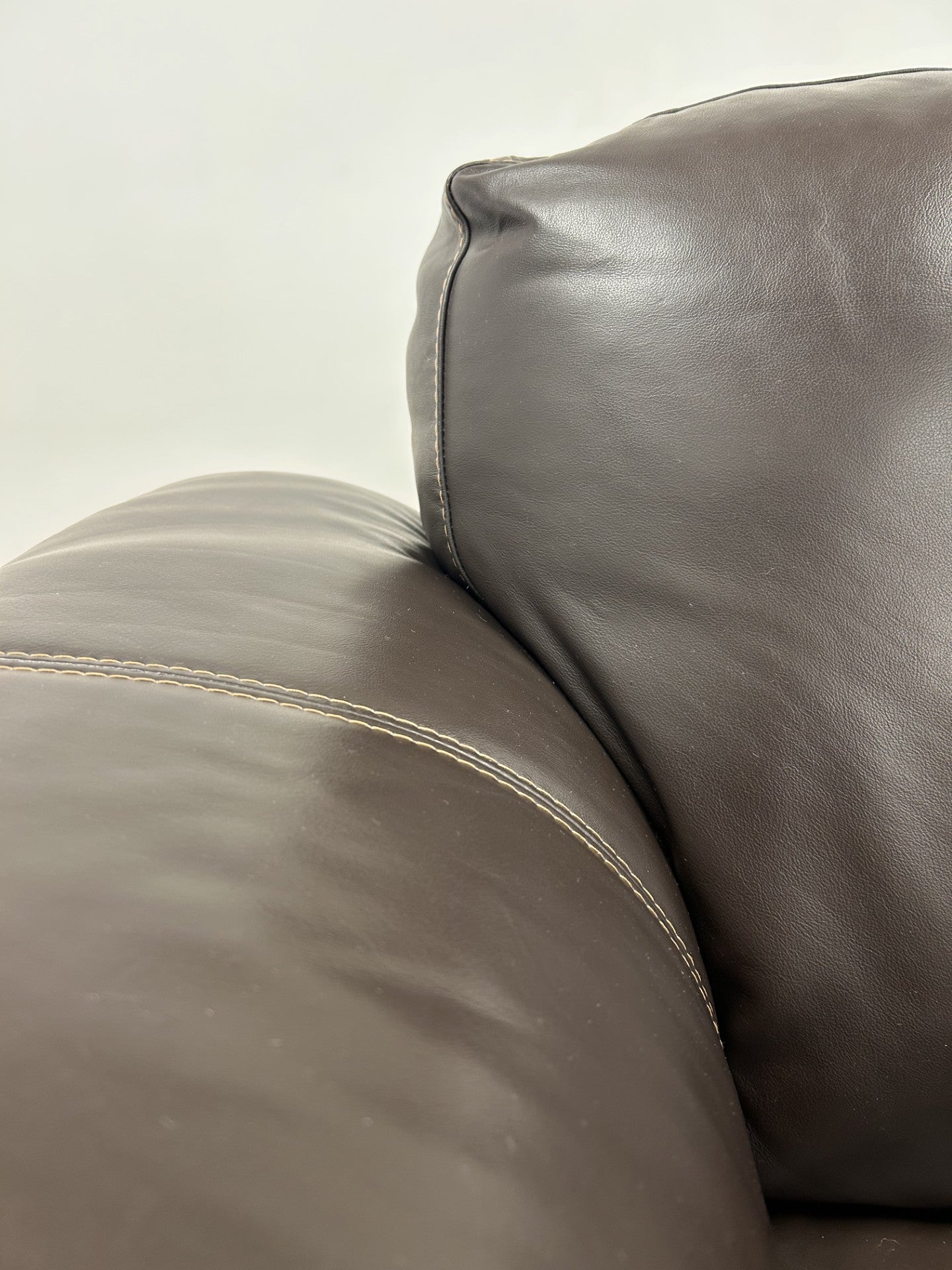 Dark Brown Leather Sofa