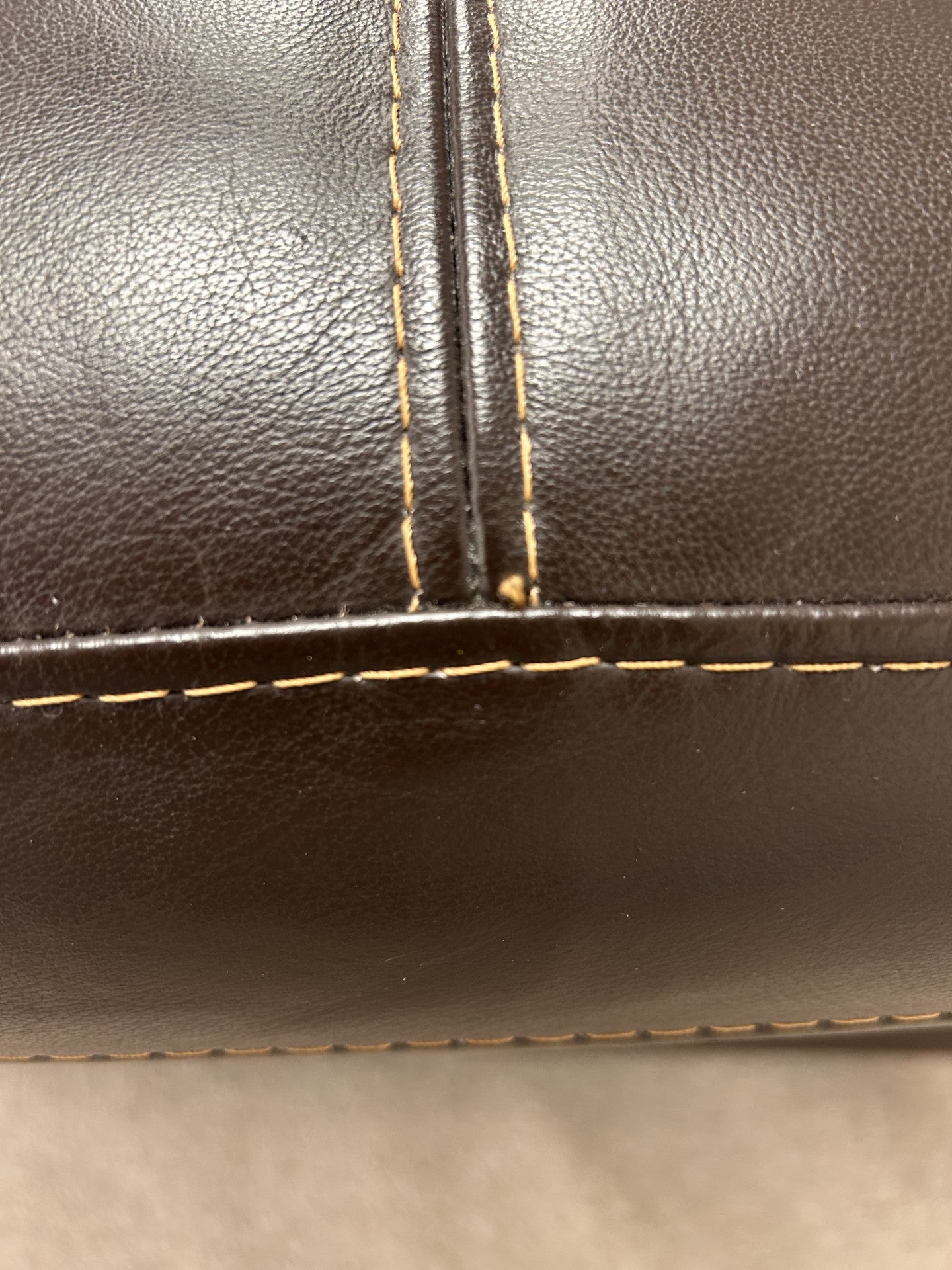 Dark Brown Leather Sofa