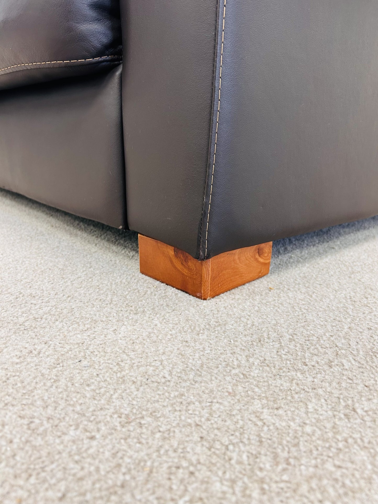 Dark Brown Leather Sofa