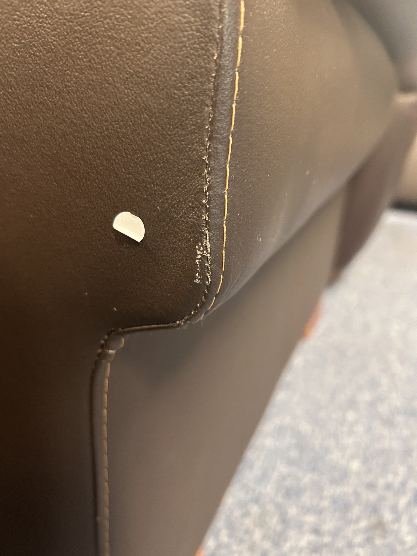 Dark Brown Leather Sofa