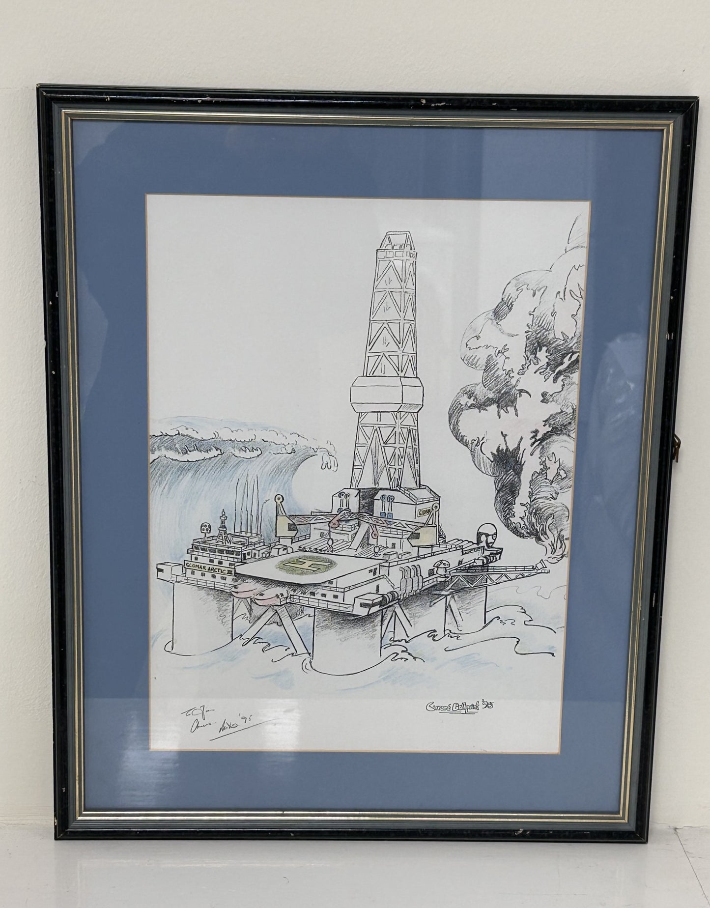 Drawing of an Oil Rig