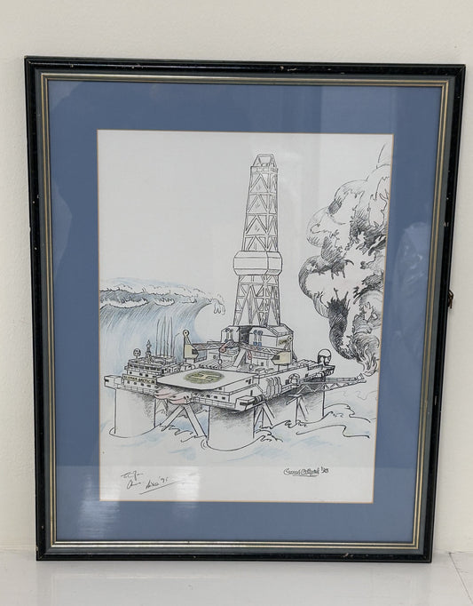 Drawing of an Oil Rig